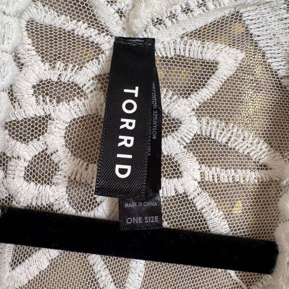 Torrid Ivory Lace Ruana Boho Crochet Sheer Kimono One Size - Picture 5 of 12